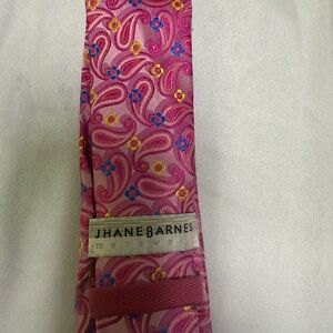 Jhane Barnes Pink and Blue Paisley Tie